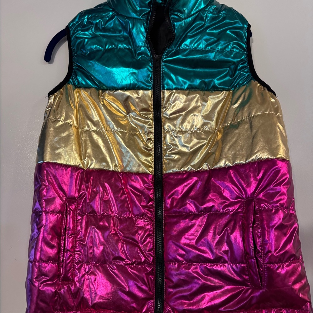 Mardi Gras Puffer Vest